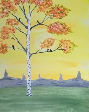 Come paint this fun fall painting at springville inspiration haven art studio
