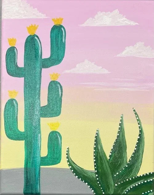 Come Join along in this fun kids cactus painting at Inspiration Haven Art Studio in Springville Ut at 1:00 pm. Space is limited so book your spot today 