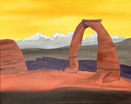 come paint this iconic moab scene at Inspiration Haven Art Studio in Springville Ut