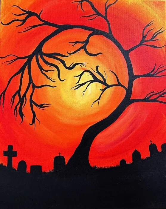 Spooky Tree Graveyard