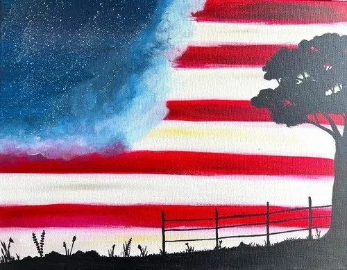 Come enjoy this patriotic painting right before the 4th of July at Inspiration Haven Art Studio in Springville Ut at 7 pm. It's a great time to be had with friends and family 