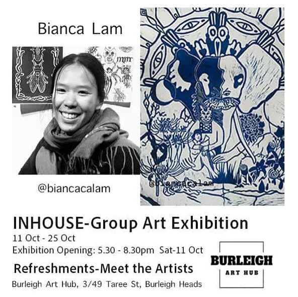 Taking a little pause these past months and slowly making my way back into the art world ✨ I&rsquo;m starting with something special &mdash; an In-house exhibition @burleigh_art_hub at Burleigh Art Hub on Oct 11, 5:30&ndash;8:30pm.

I&rsquo;ll be sha
