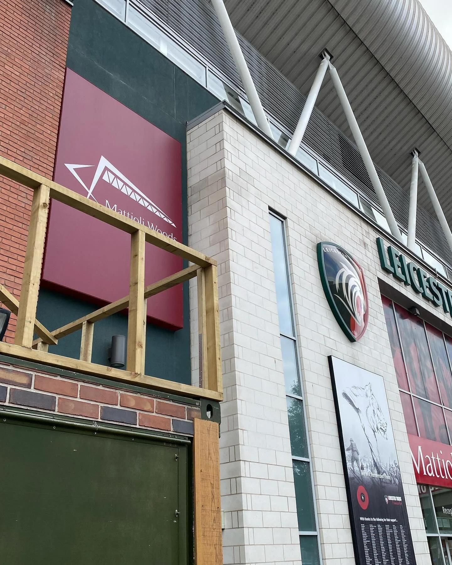 Interesting location today. prep work for the caterers at Leicester tigers.  Ready for the graphic designer to come @thesignguyuk  #joinery #events #pos #display #exhibition