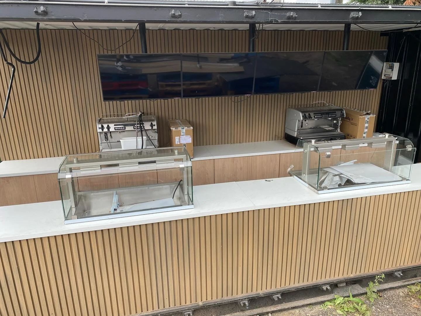 Coffee shop build going well lots more to come 👌👌👌