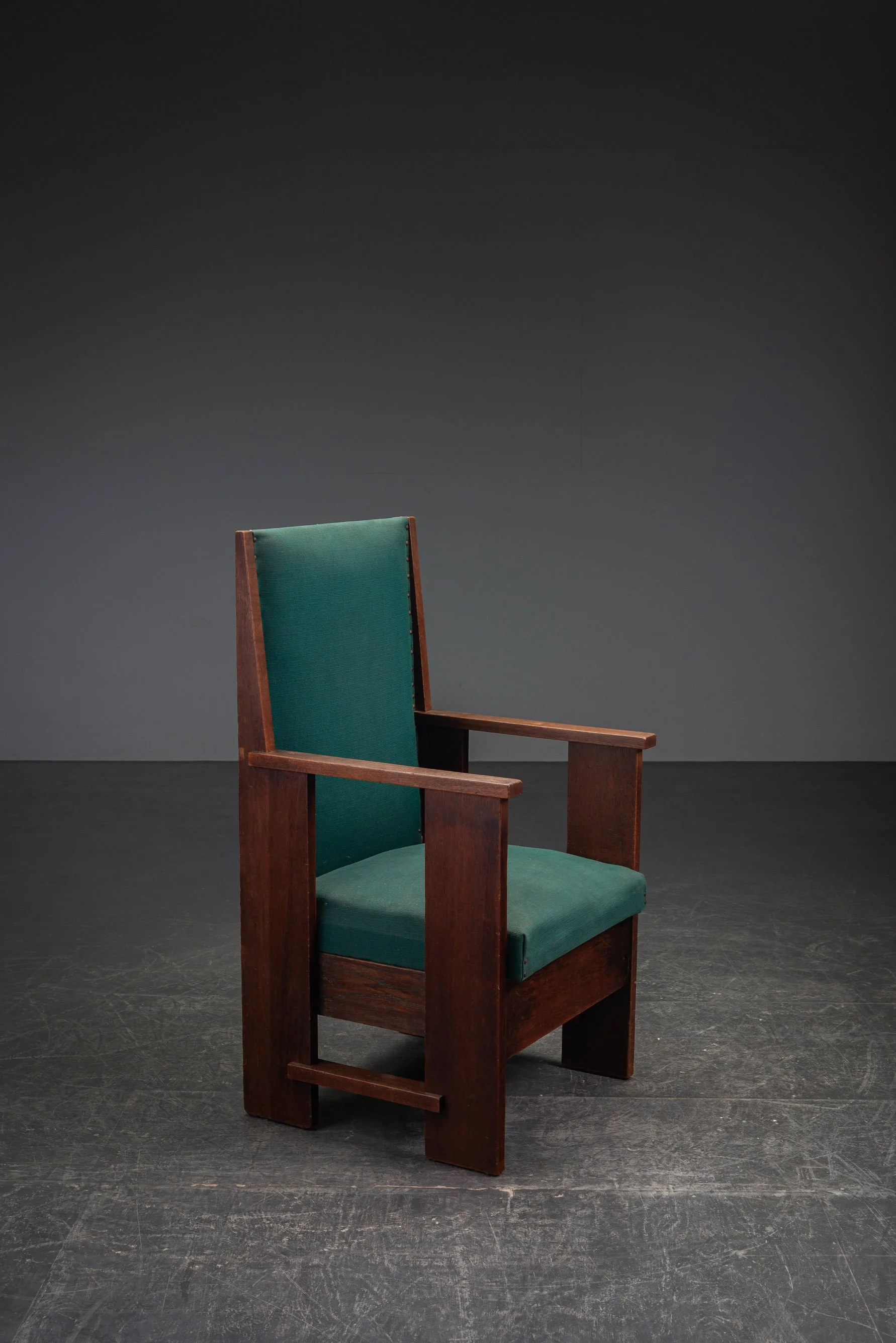 Rare Haagse School Desk Chair by Architect H. Wouda