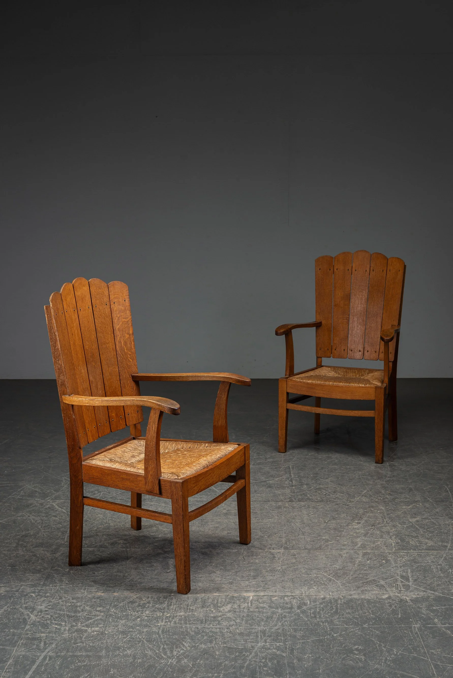 1940s Rustic Armchair Set