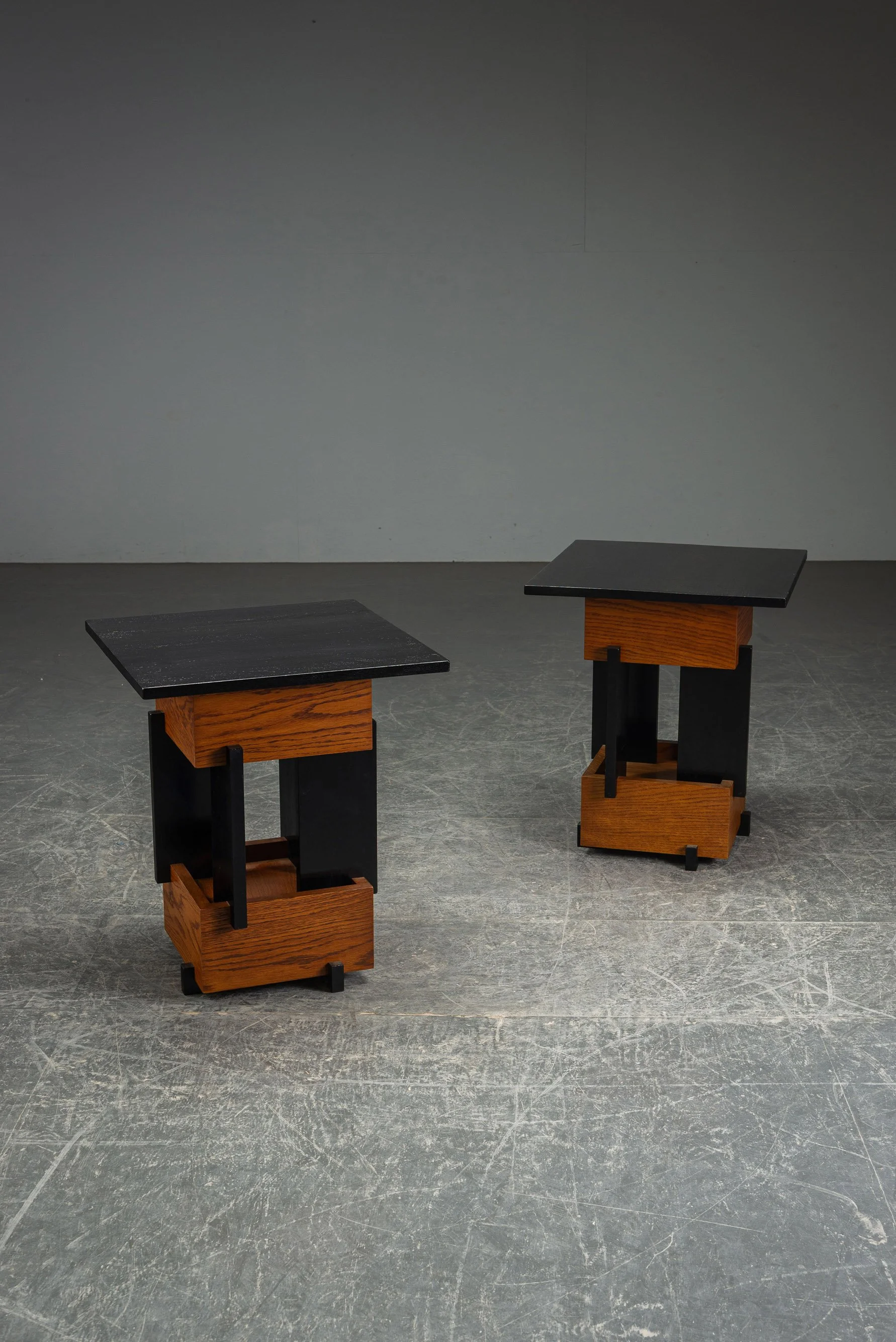 Haagse School Side Tables by Cor Alons