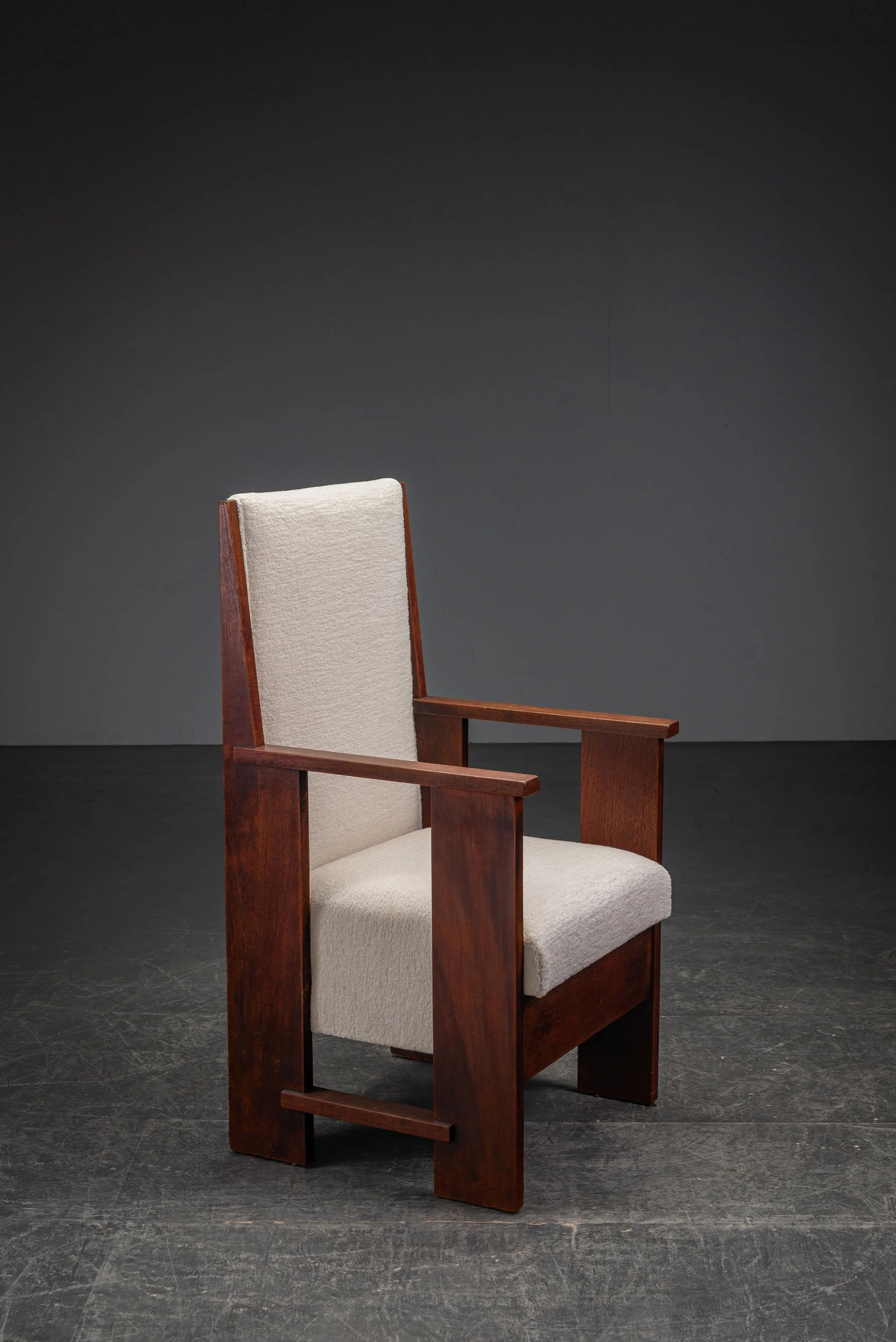 Rare Haagse School Desk Chair by Architect H. Wouda