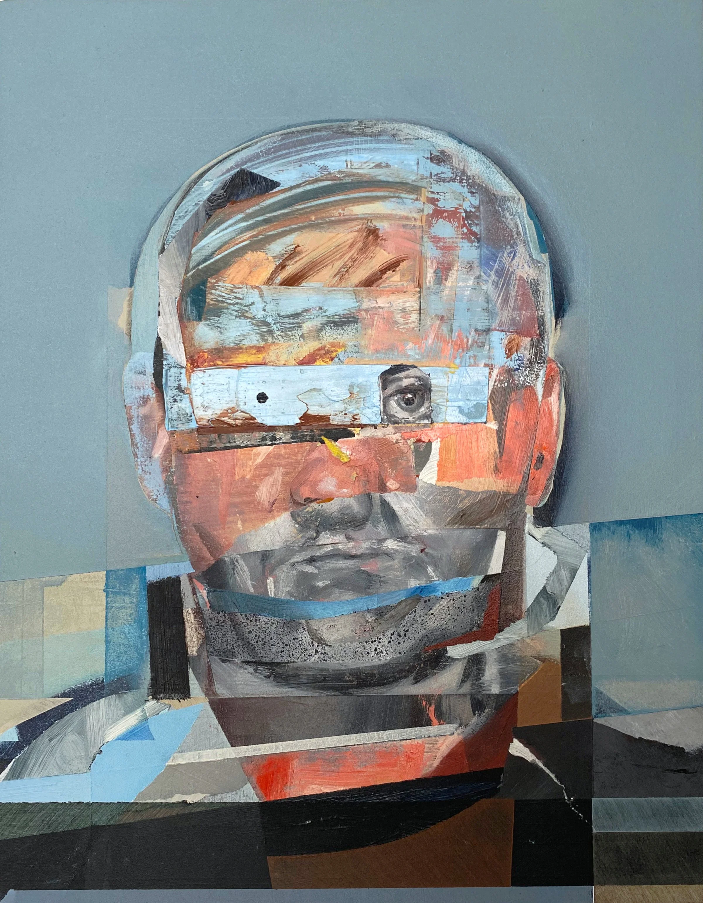 Figure within justice / Oil on board / 35 x 28 cm / 2025