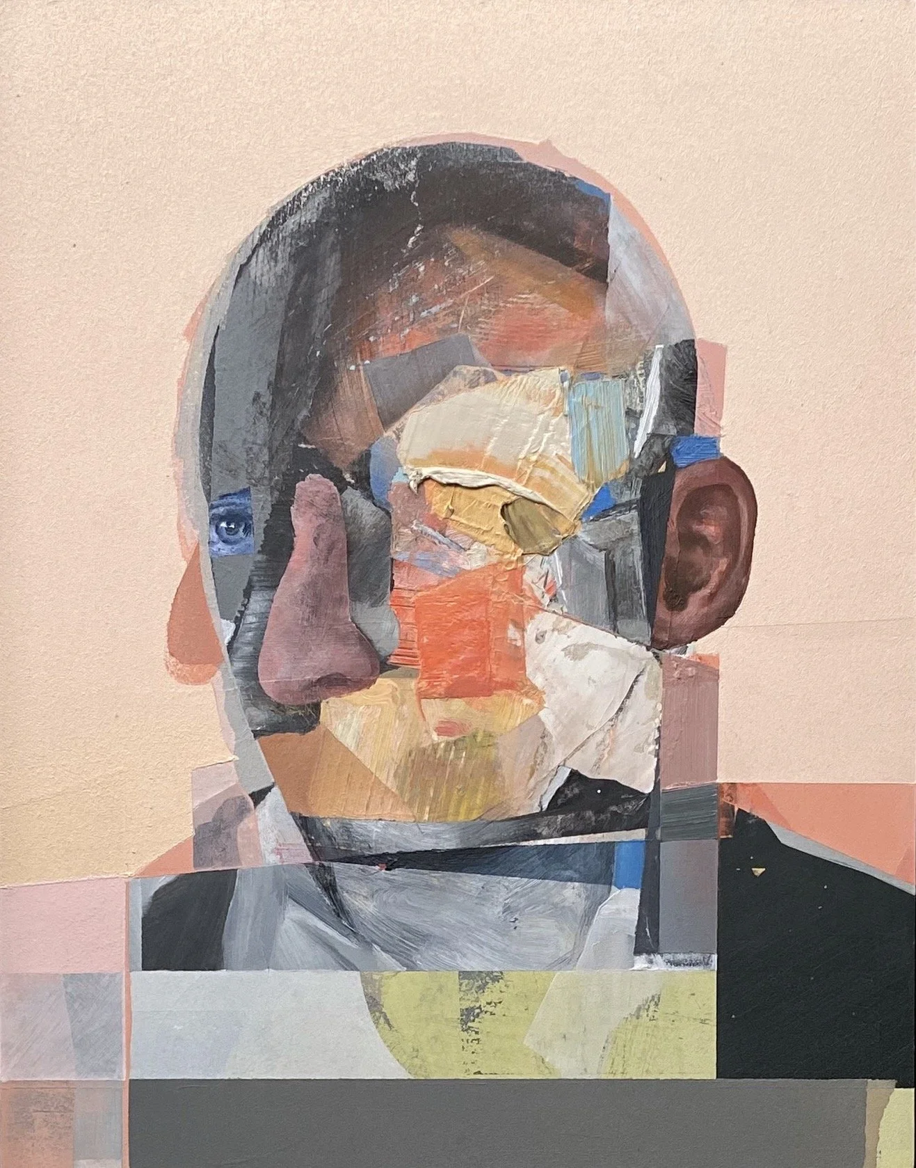 Self (head limb movement) / Oil on board / 35 x 28 cm / 2025