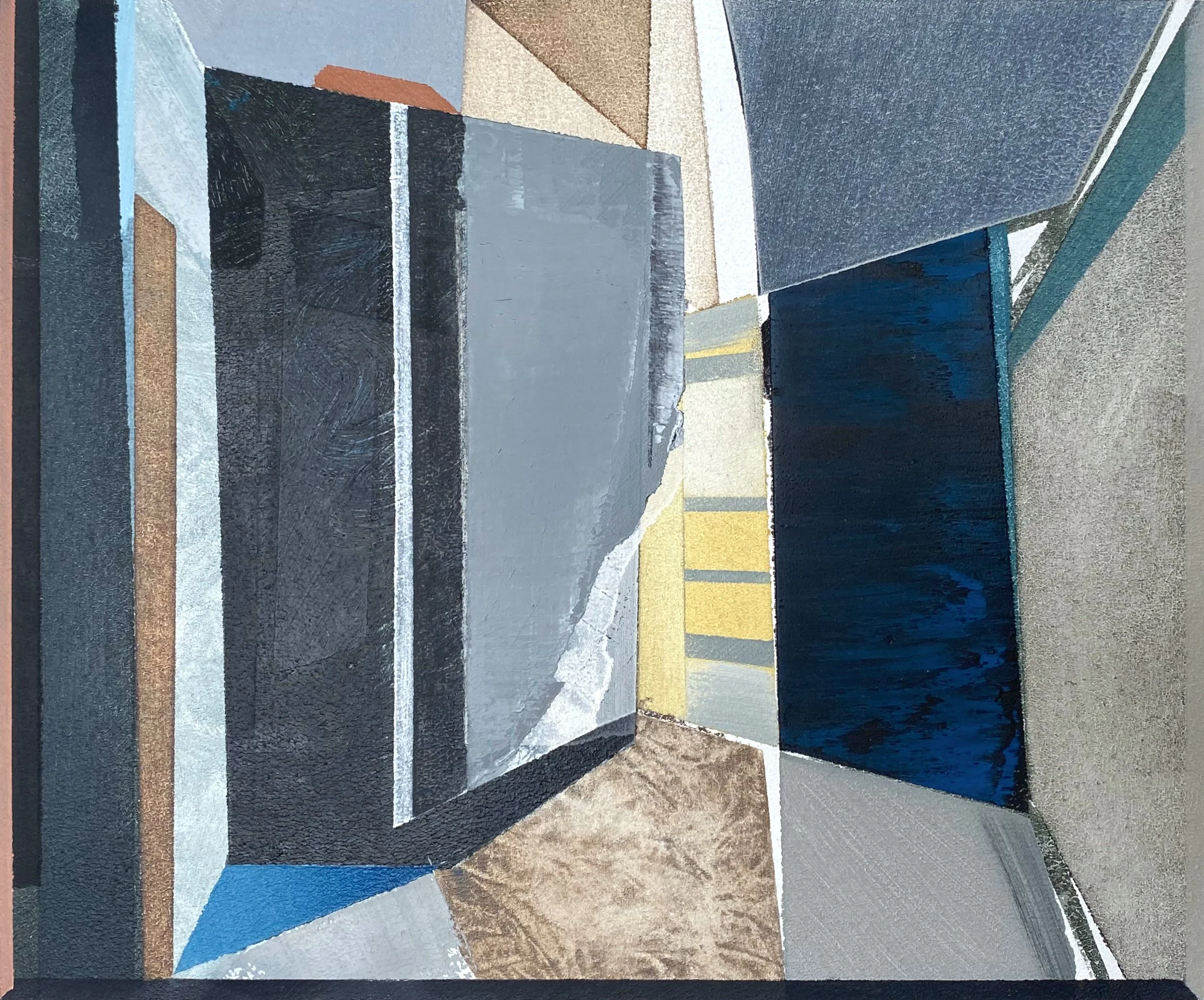 Lino floor and evening light / Oil on board / 20 x 25 cm / 2025