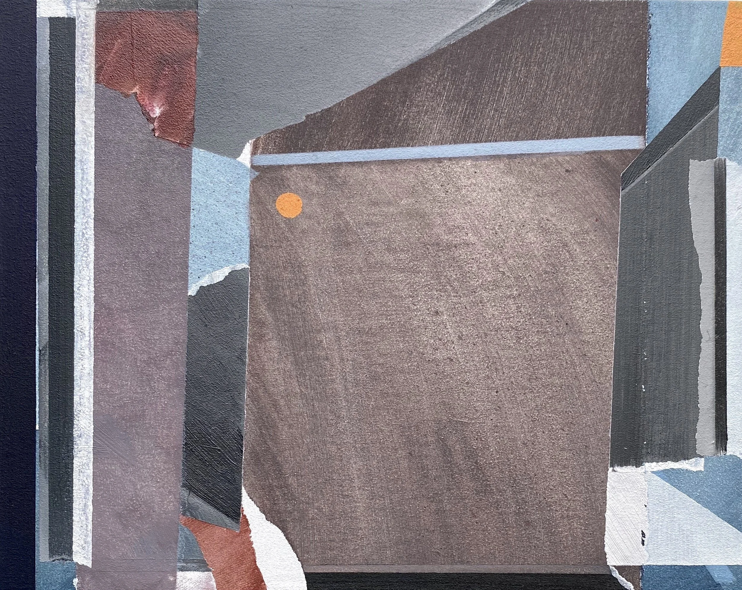 Feature wall, ingrained passageway / Oil on board / 20 x 24 cm / 2025