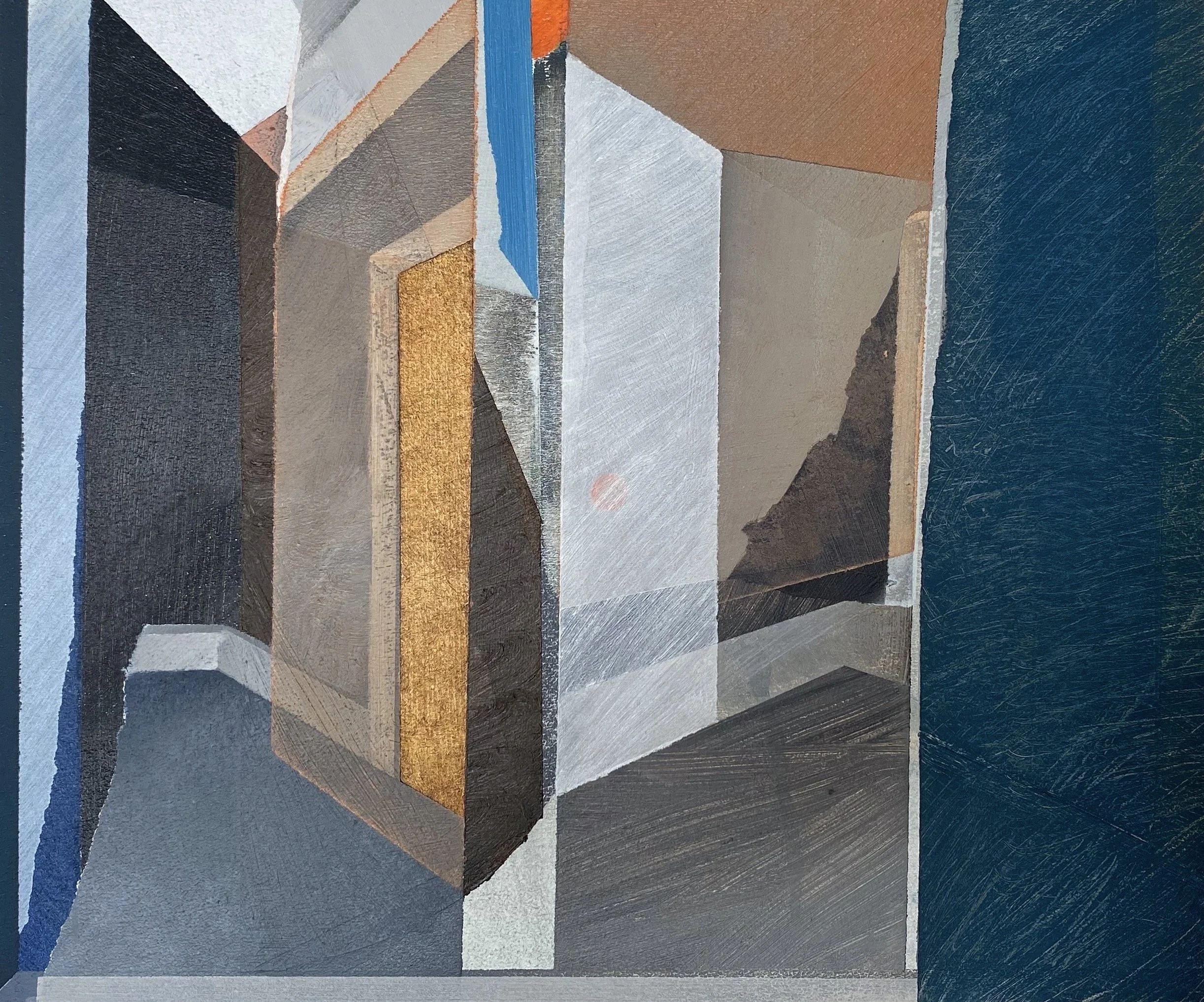 Doubled interiors with haze / Oil on board / 20 x 25 cm / 2025