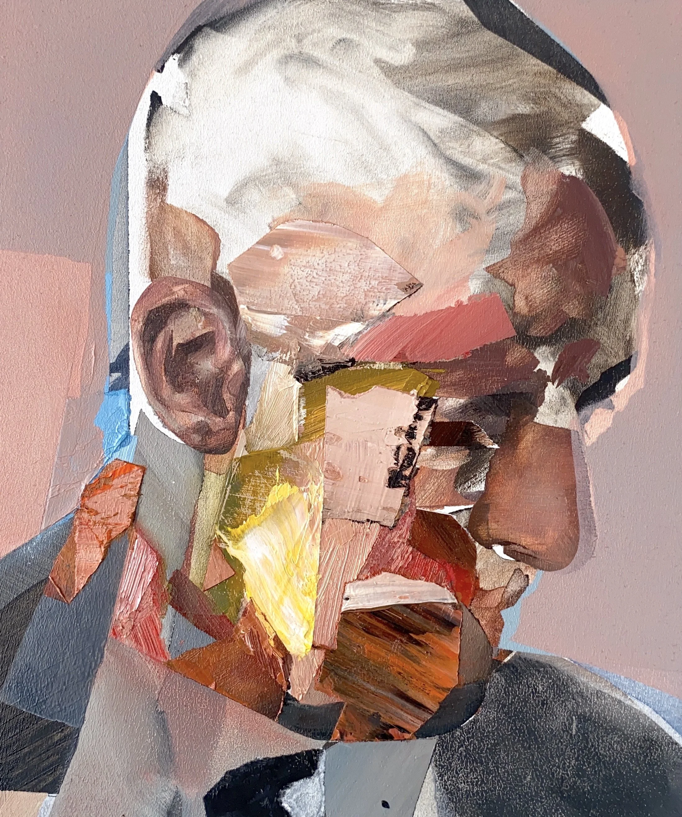 Self as fiction and reality / Oil on board / 25 x 20 cm / 2025