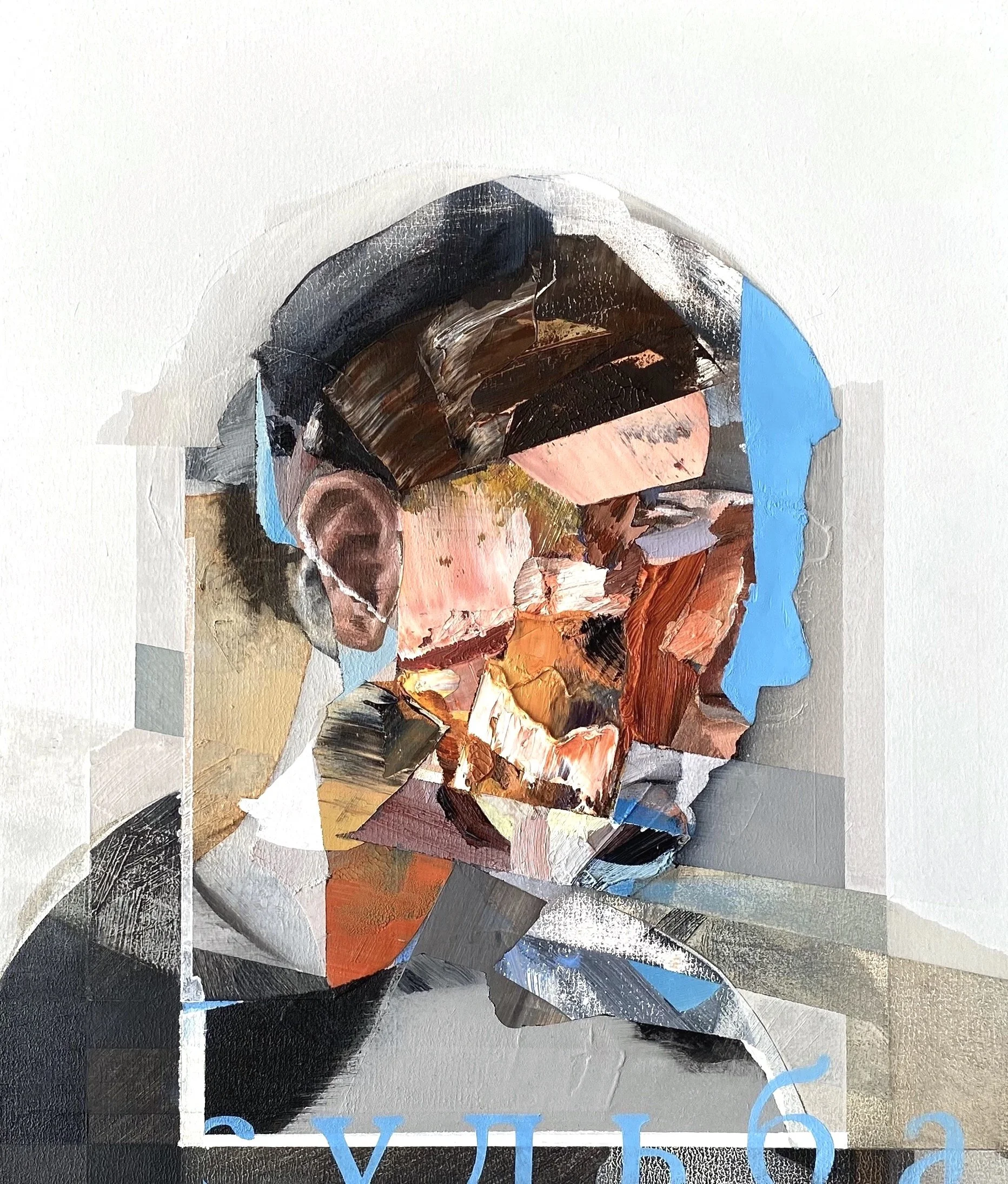 J.S (судьба) / Oil on board / 35 x 30 cm / 2025