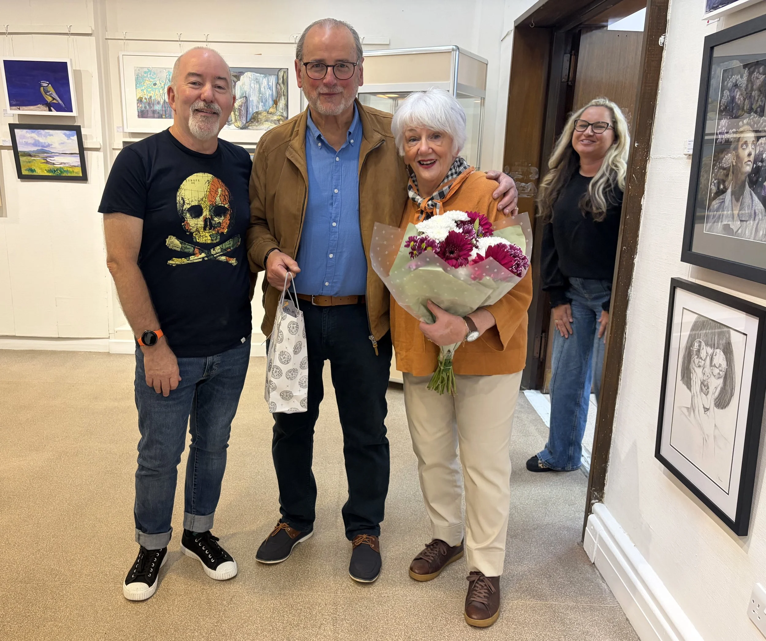 Retiring committee members, Gerald Gallagher, Iain McAulay and Eleanor Scanlon.