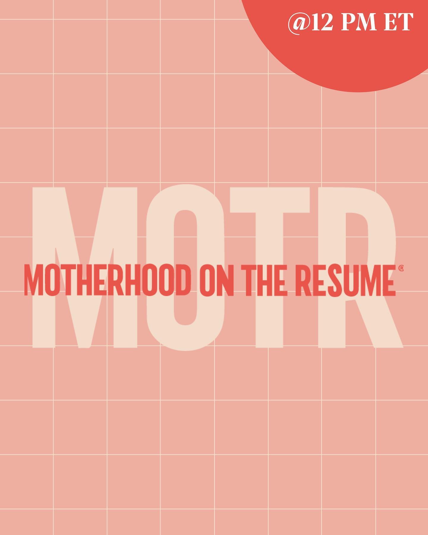 Today we&rsquo;re participating with @heymamaco to show our support for their #motherhoodontheresume campaign.  It&rsquo;s not too late to attend this FREE virtual event!

Join us to network with a community that truly understands the value of mother