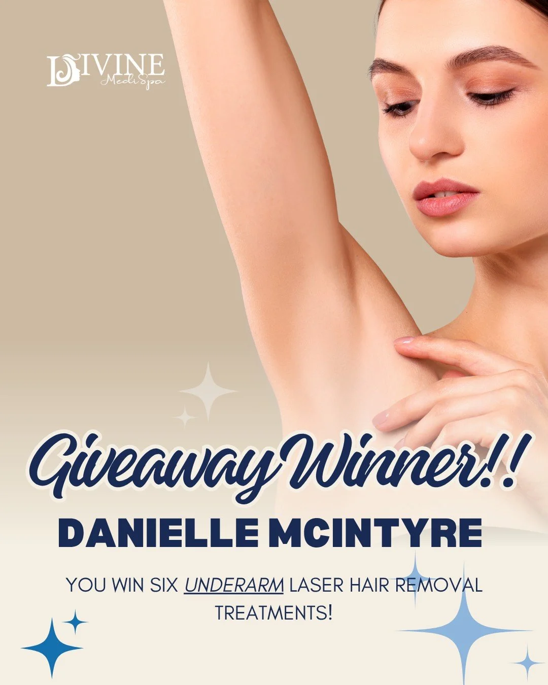 🎉✨ We Have a Winner! ✨🎉

Congratulations to Danielle McIntyre!! You are the lucky winner of 6 Laser Hair Removal Treatments for Underarms (valued at $480)! 👏

Thank you to everyone who entered, liked, shared, and tagged their friends &mdash; we lo