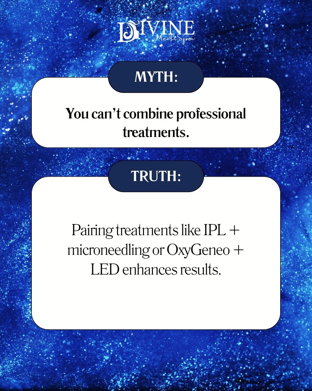 Combination therapy = maximum glow! We&rsquo;ll tailor the perfect plan for your skin.