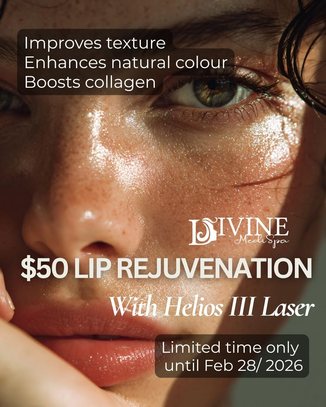 💋 Valentine&rsquo;s Day Laser Lip Rejuvenation &mdash; $50 All February

Give your lips some love with our Laser Lip Rejuvenation treatment, available for just $50 all month long.

✨ Improves texture
✨ Enhances natural color
✨ Boosts collagen for sm
