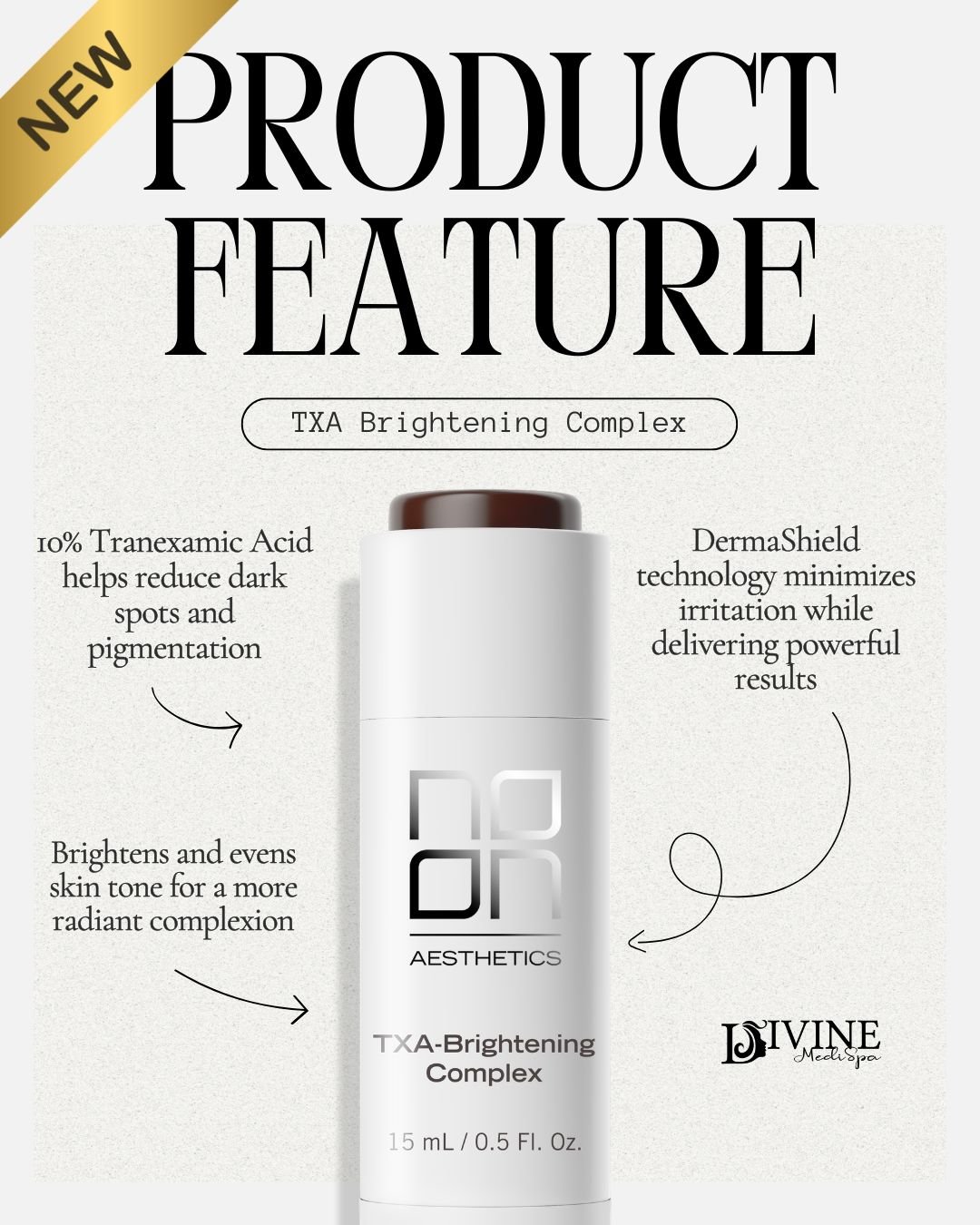 ✨ Product Spotlight: TXA Brightening Complex ✨

Introducing TXA Brightening Complex from NOON Aesthetics &mdash; a potent formula designed to target pigmentation, brighten the complexion, and protect against environmental stressors. With 10% Tranexam