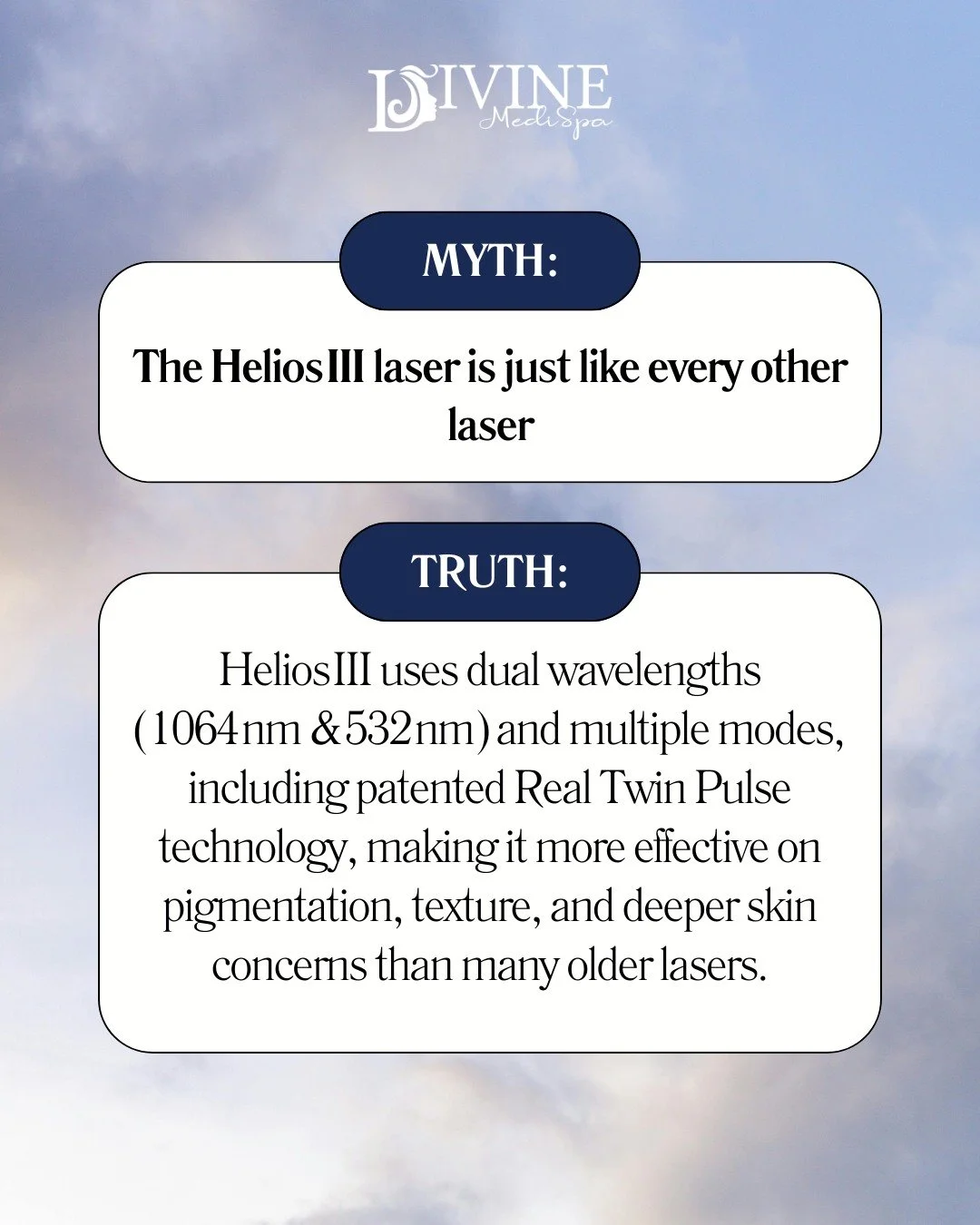 Not all lasers are created equal &mdash; Helios III is advanced tech for serious results! 💡