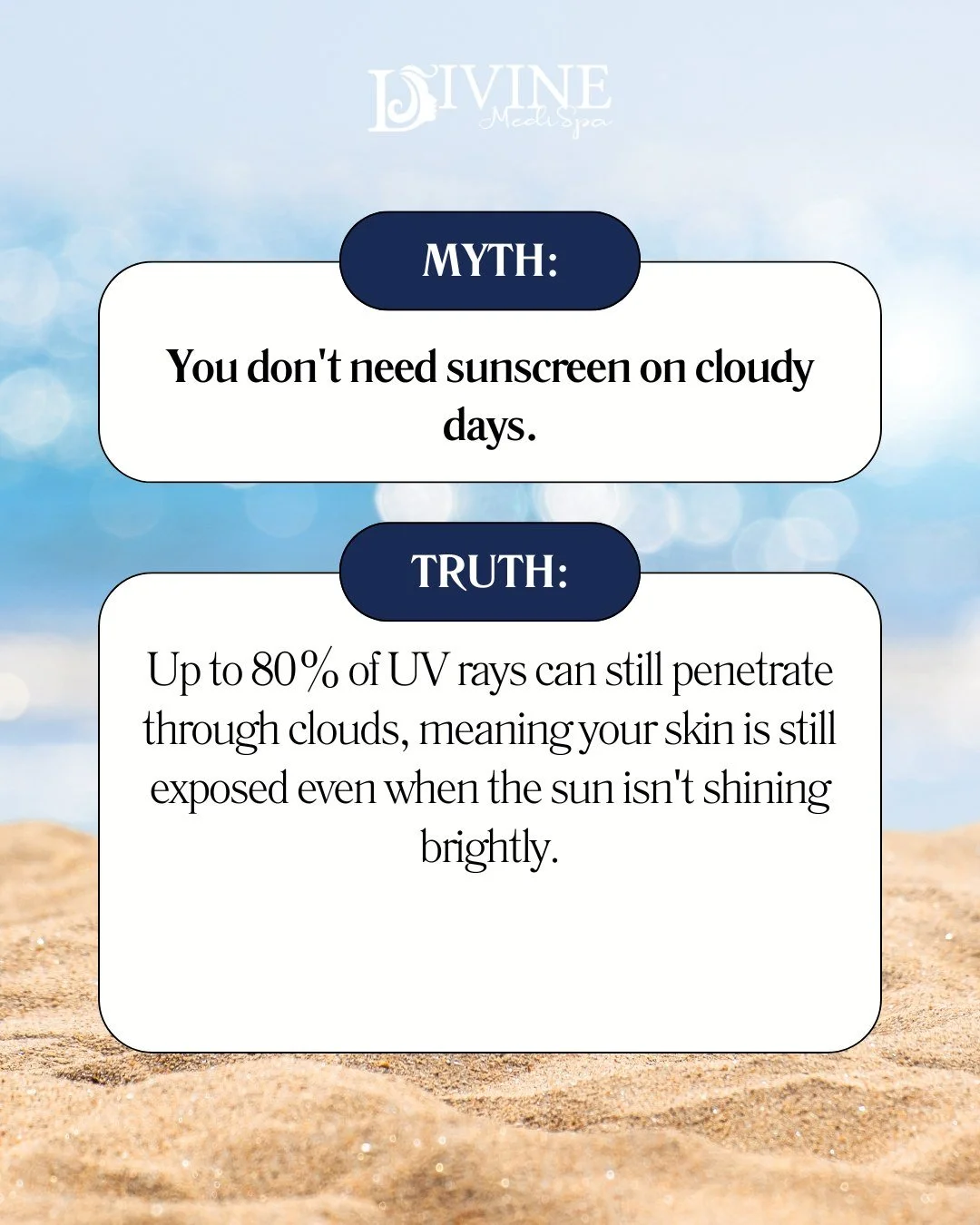 🌤️ Protect your skin every day with a broad-spectrum SPF 30 or higher&mdash;rain or shine!