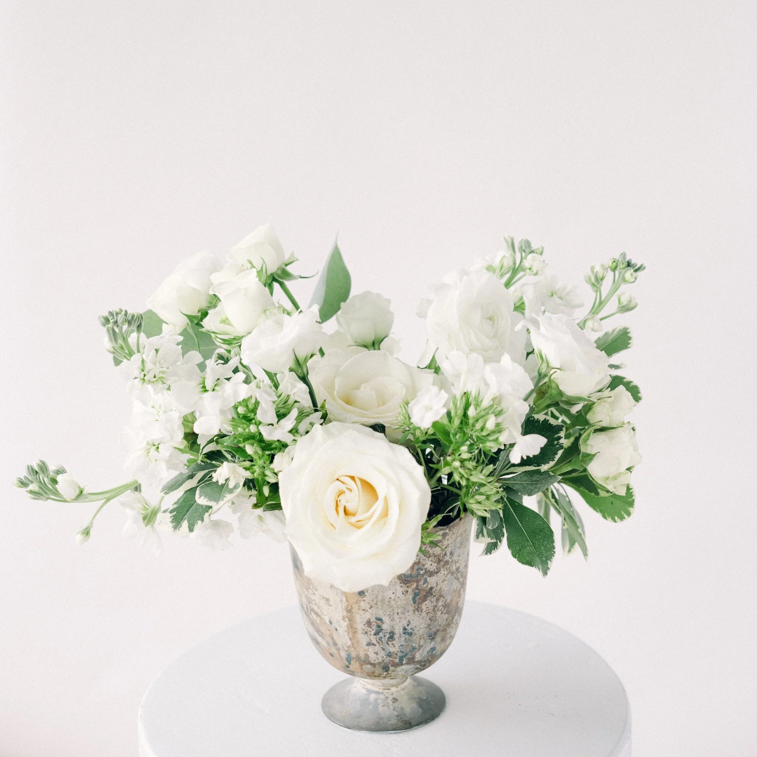 Classic Centerpiece in Tarnished Compote