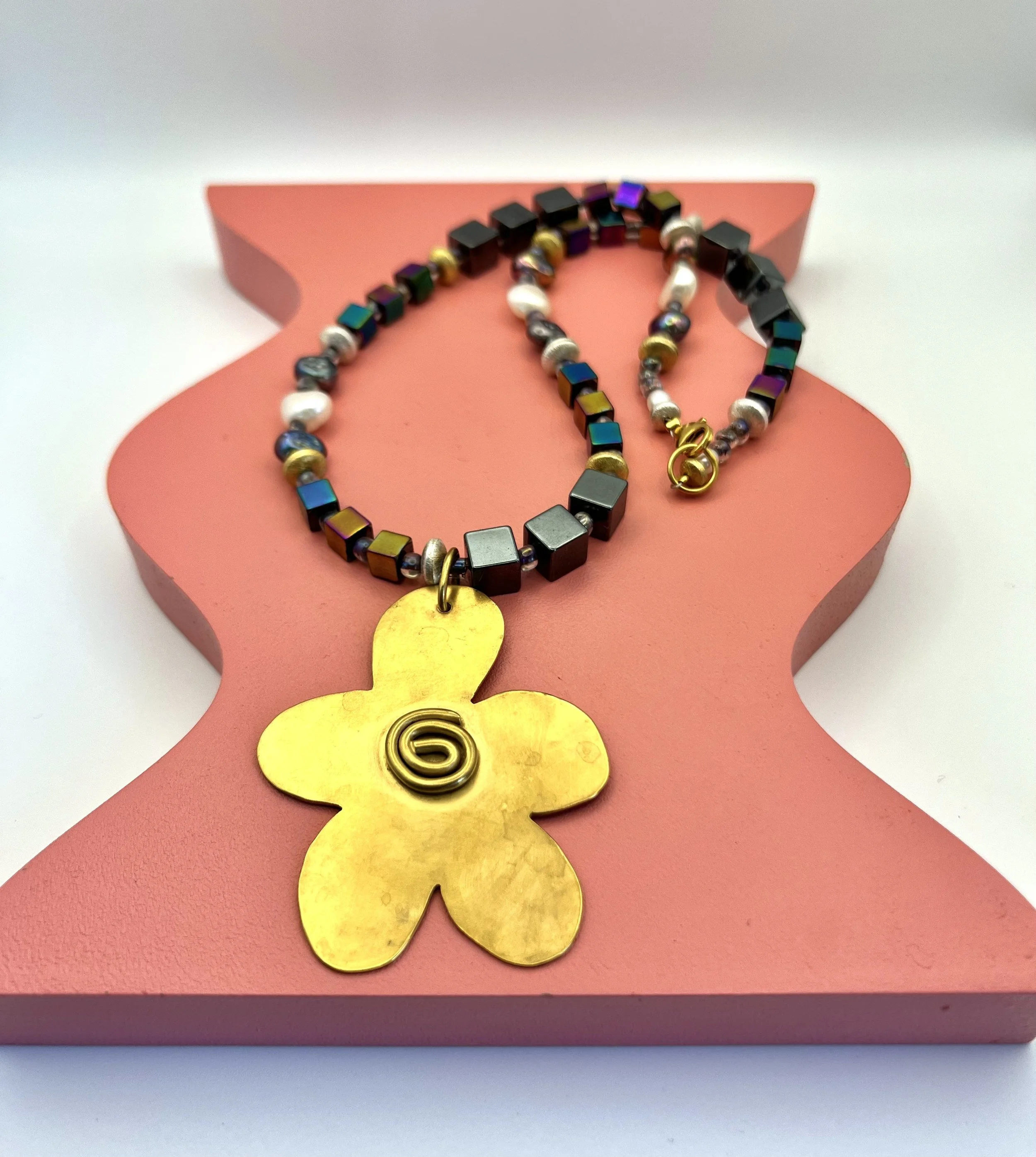 Stacey Hill Jewellery Big Flower Swirl Beaded Necklace.JPG