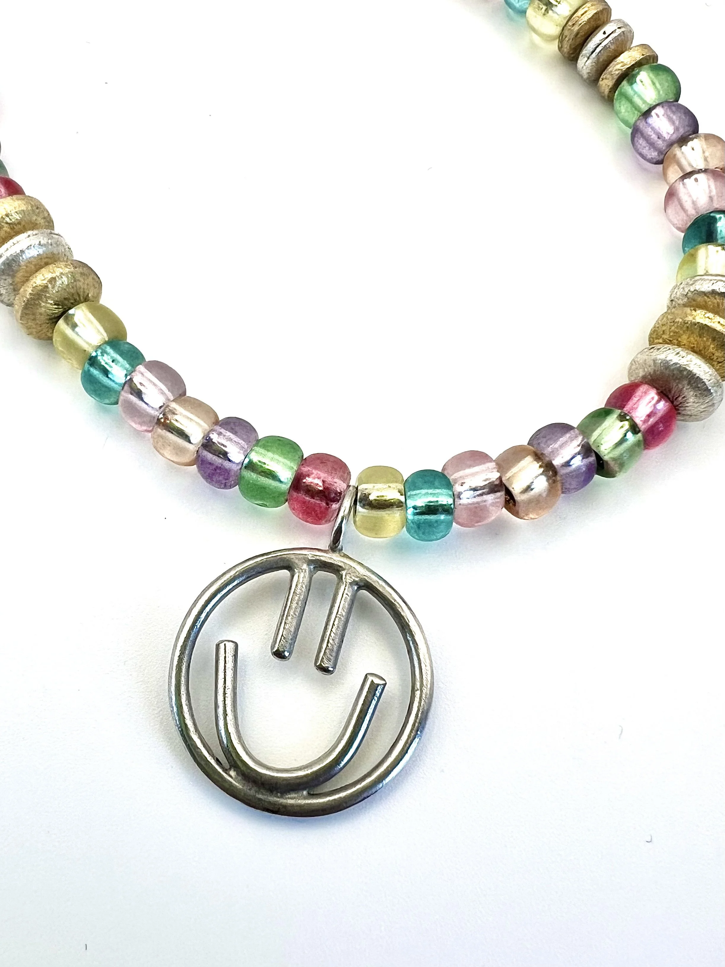 Sweetness Necklace, Silver Smiley