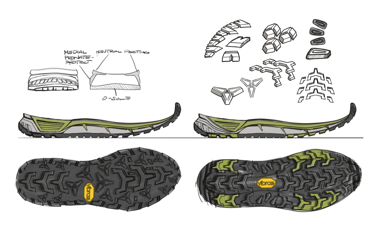 North Peak Trail Runner Outsole/Lug Studies