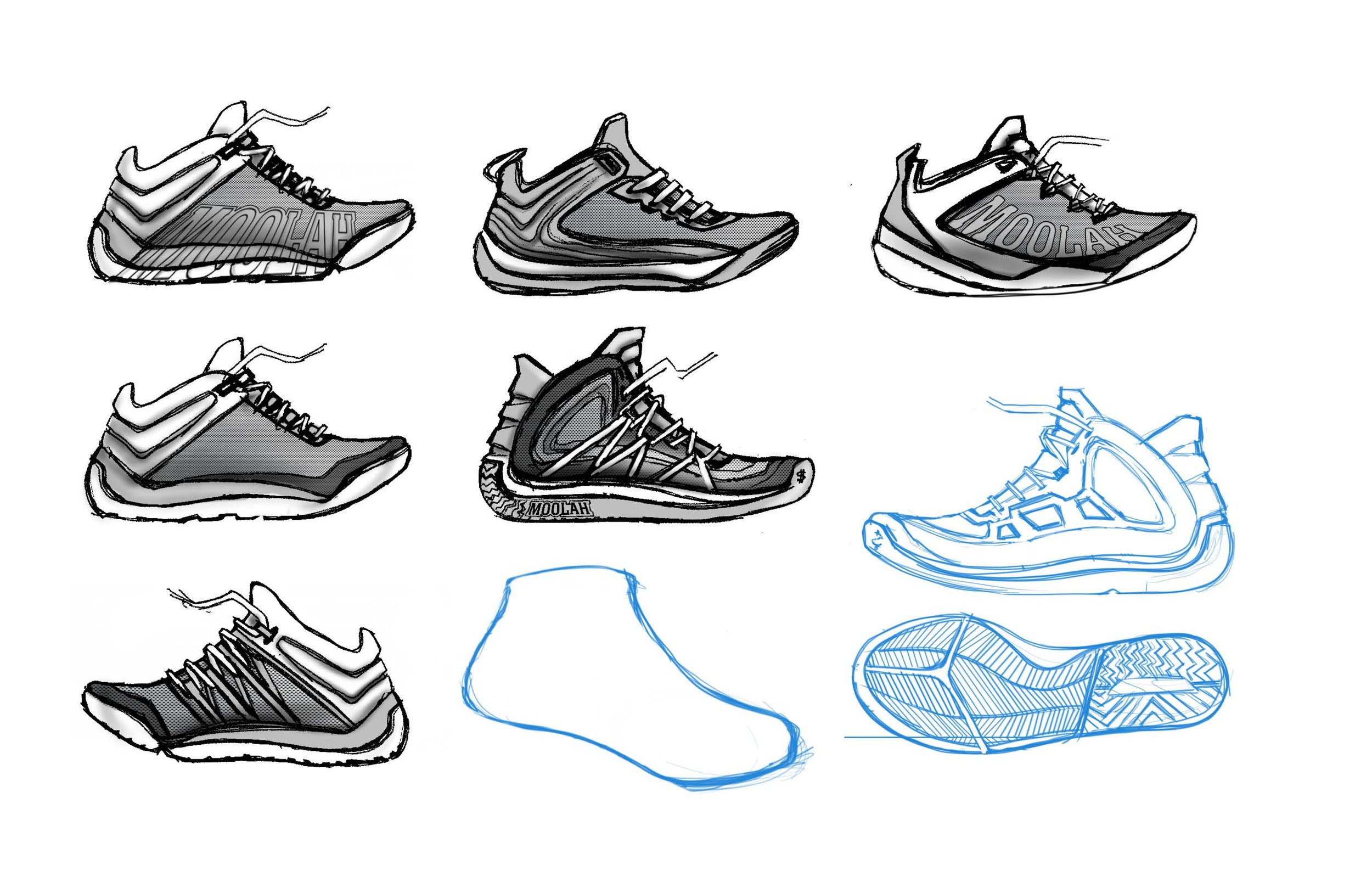 Moolah Kicks - Thumbnail Sketches