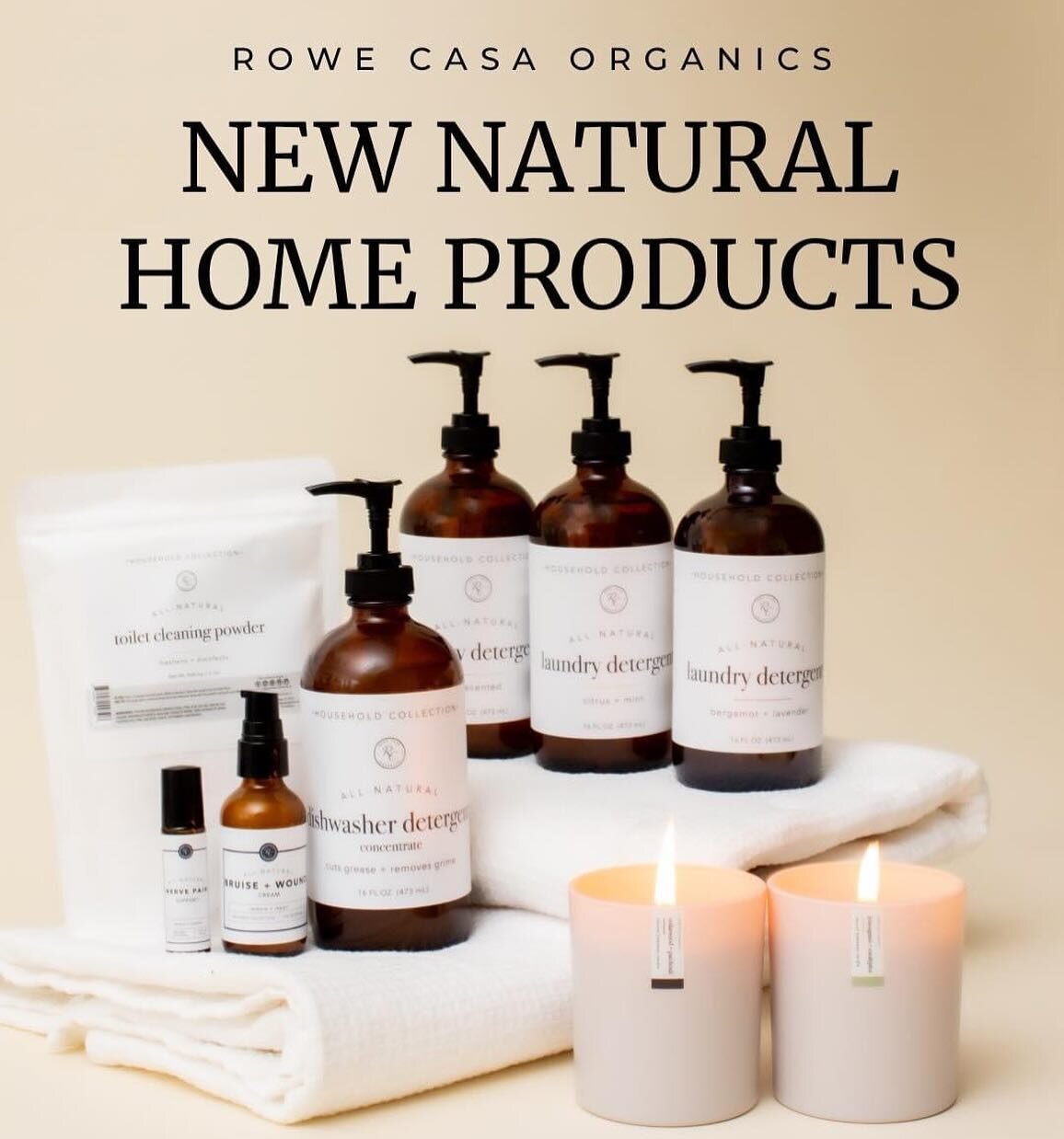 New products for your home are here, and we are beyond excited! 🥳🥳🥳

▫️NEW Dishwasher Detergent
▫️NEW Liquid Laundry Soap
▫️NEW Toilet Cleaning Powder 
▫️NEW Candle Scents
▫️Nerve Pain support ROLLER
▫️Bruise + Wound CREAM

There&rsquo;s no better