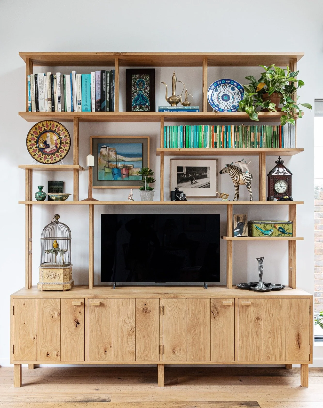 A bespoke shelving piece made for some returning clients to house their most cherished pieces that they've collected over the years.