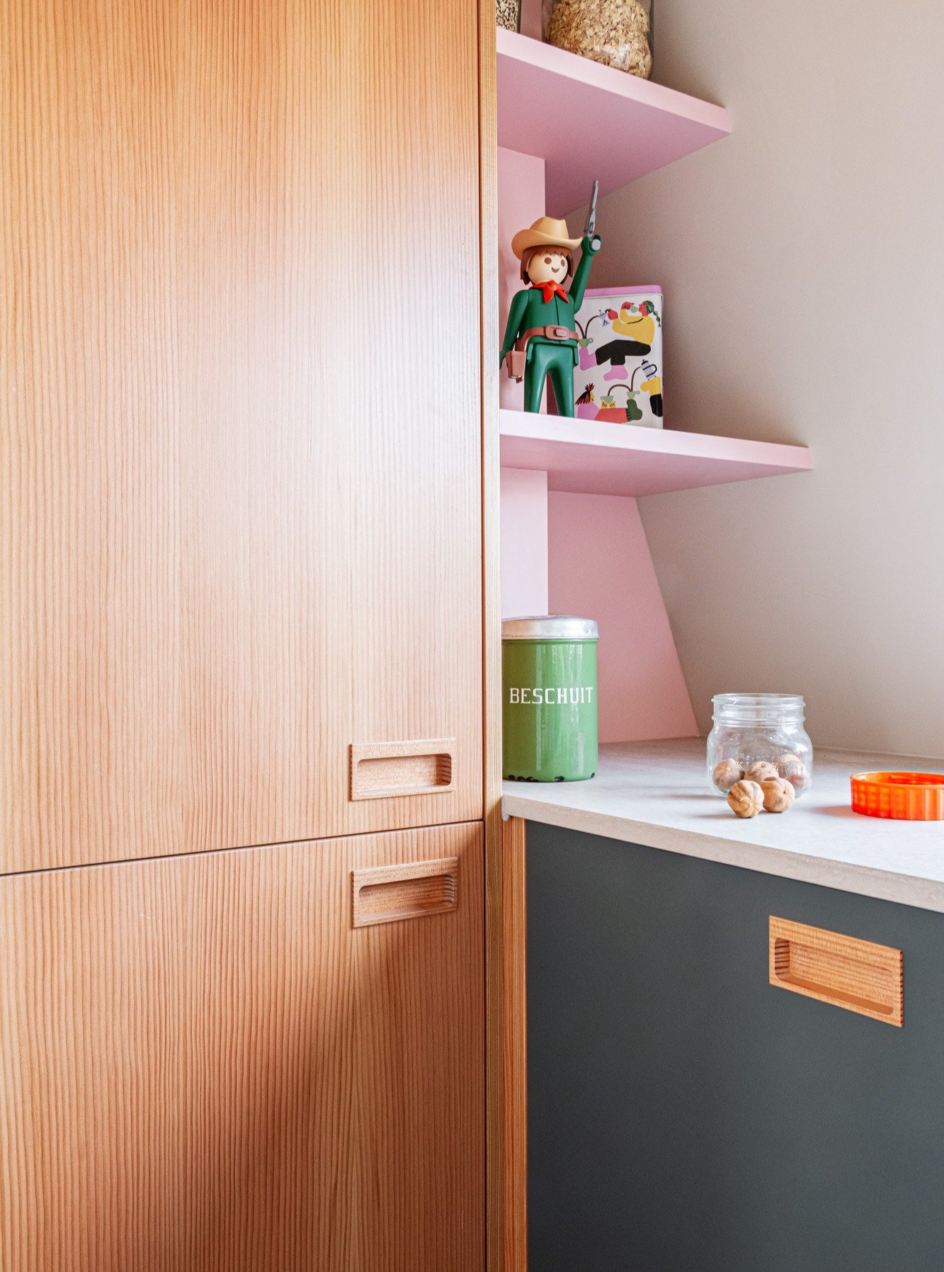 Beschuits, preserved limes and Playmobil; the perfect accompaniment to a Douglas Fir and Fenix kitchen, we think.