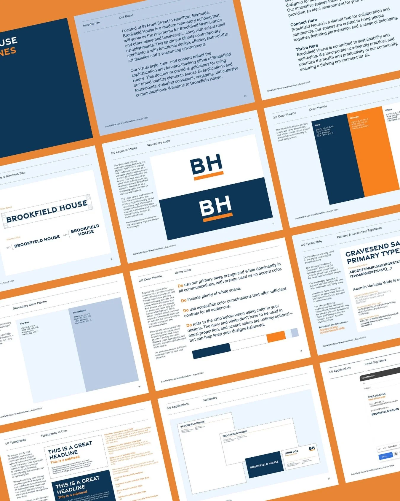 A system designed to support a new standard.

We created a comprehensive brand system to carry Brookfield House across leasing, marketing, and on-site applications. Every detail was considered to ensure consistency, clarity, and a level of refinement