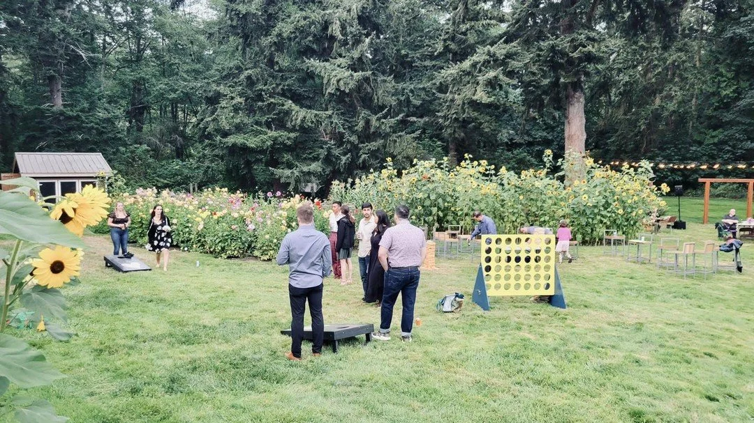 Located in a lush forest, we are fortunate that water flows through our little corner of the Maxwelton Valley year round.  Even later in the summer, we are able to keep the grass green here at Cascadia Meadows because of our solar-powered onsite well