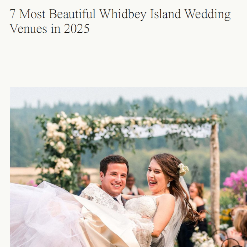 7 Most Beautiful Whidbey Island Wedding Venues in 2025: #1 is Cascadia Meadows