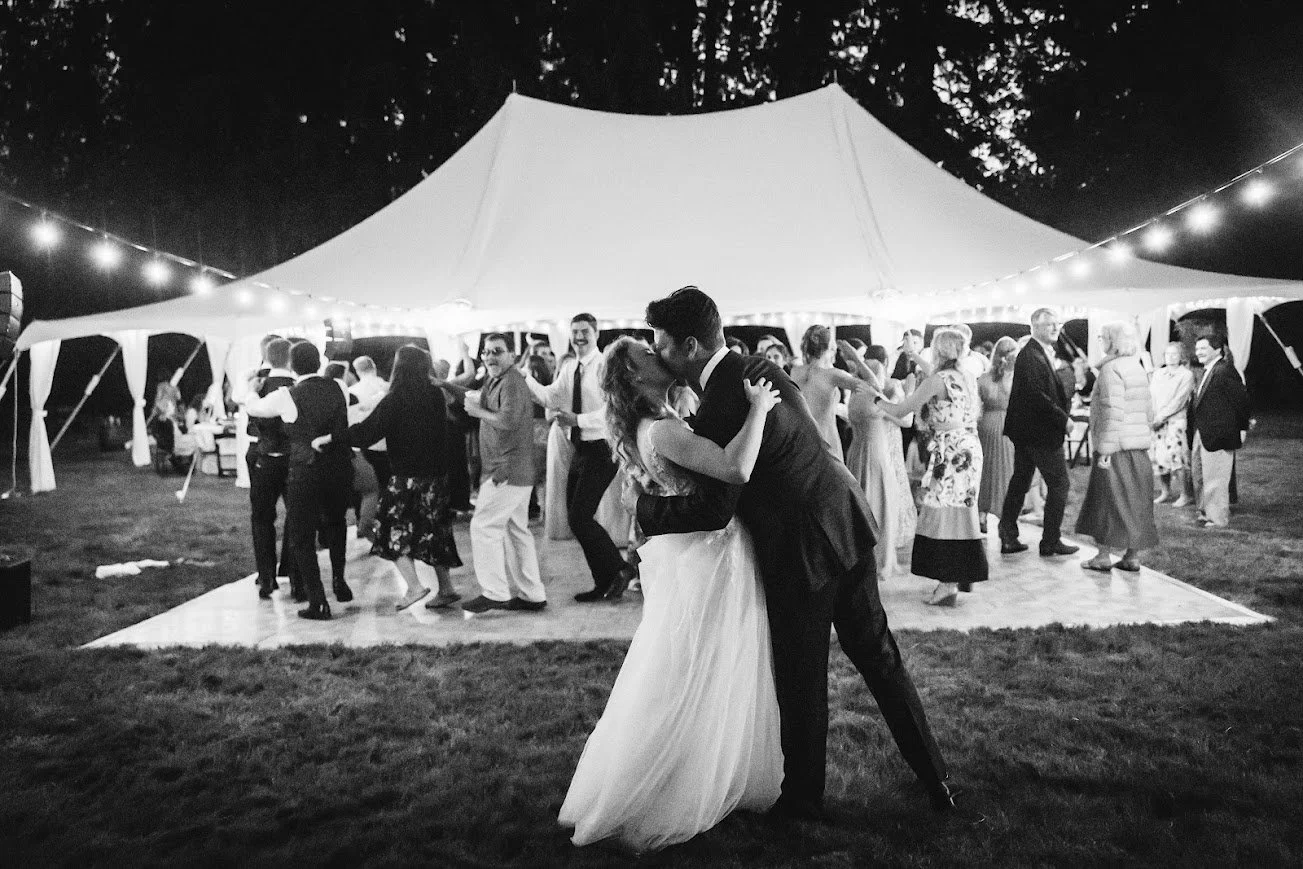The perfect ending to the perfect day.

Zachary &amp; Carly shared one last kiss on the dance floor while their family and friends kept the celebration going with a conga line through the reception. Pure joy, zero stress, and a night no one wanted to