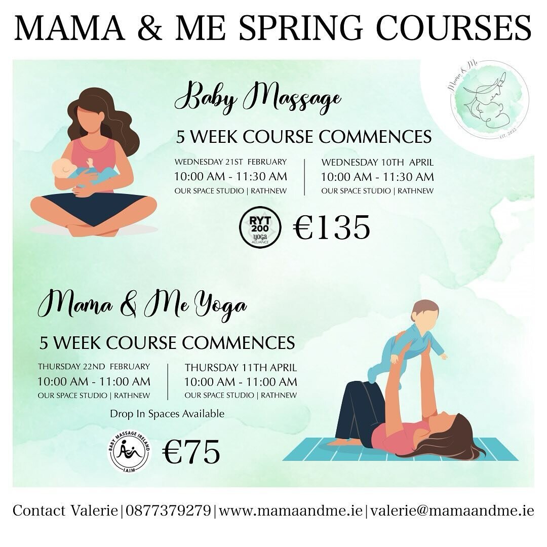 Spring Mama &amp; Me classes are open for booking 🥰 

I have been teaching these classes for over 10 years and they are a lovely way to spend time with your little one, getting to know and understand each other. 

Baby massage runs as a 5 week cours