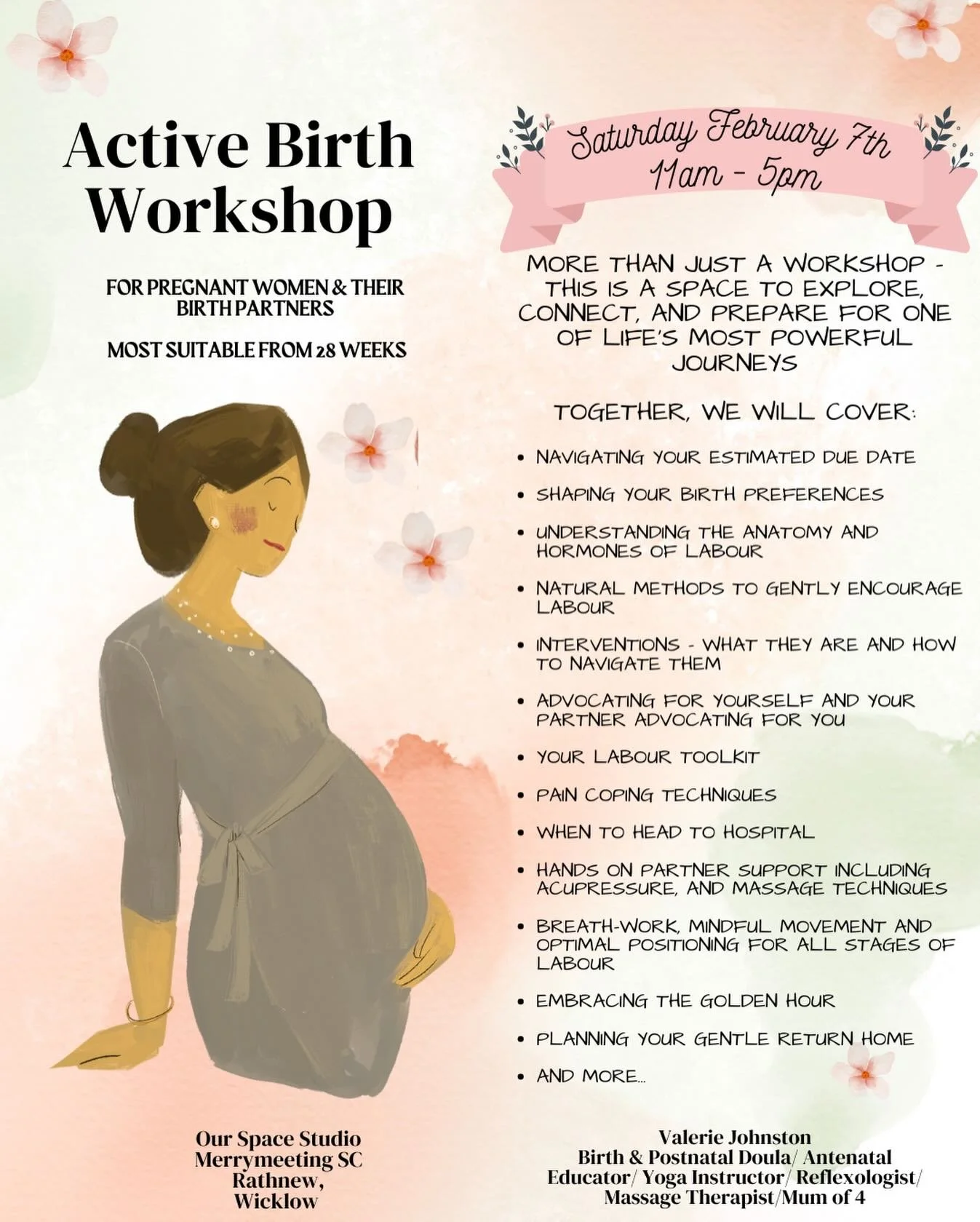 Delighted to announce my first Active Birth Workshop for 2026!! 

Because birth is sacred&mdash;and you deserve to feel supported every step of the way! Whether you&rsquo;re planning a home birth or hospital birth; whether you&rsquo;re expecting your