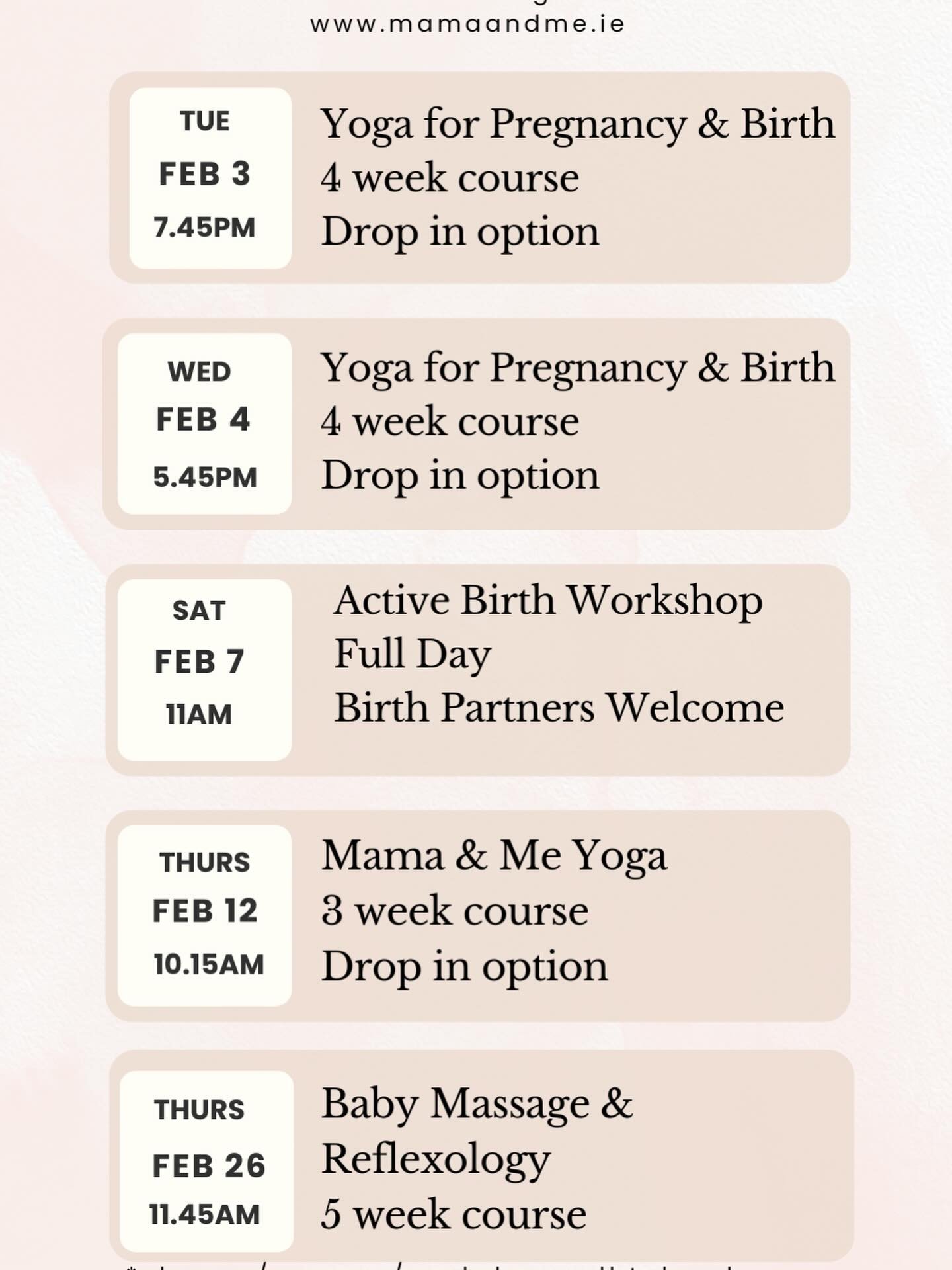 How are we almost into February already!! Starting the year of the horse off with a gallop, with lots of classes, workshop and clinic spaces. I also have my massage exams so keep your fingers crossed for me 🙏 🤞 
As always, all classes and workshops