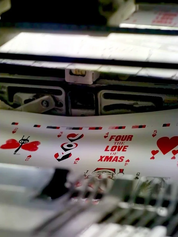 Red Dot Studio collaborated with 54 creatives to design this limited-edition deck of Christmas cards in support of Crisis at Christmas, with all profits going directly to Crisis.

Here are some BTS shots from the Christmas Cards for Crisis print day.