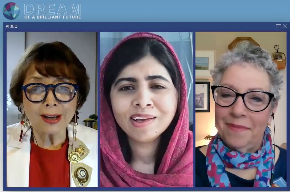 President Kazuko and President-elect Stephanie Smith had an inspiring conversation with Nobel Laureate Malala Yousafzai.