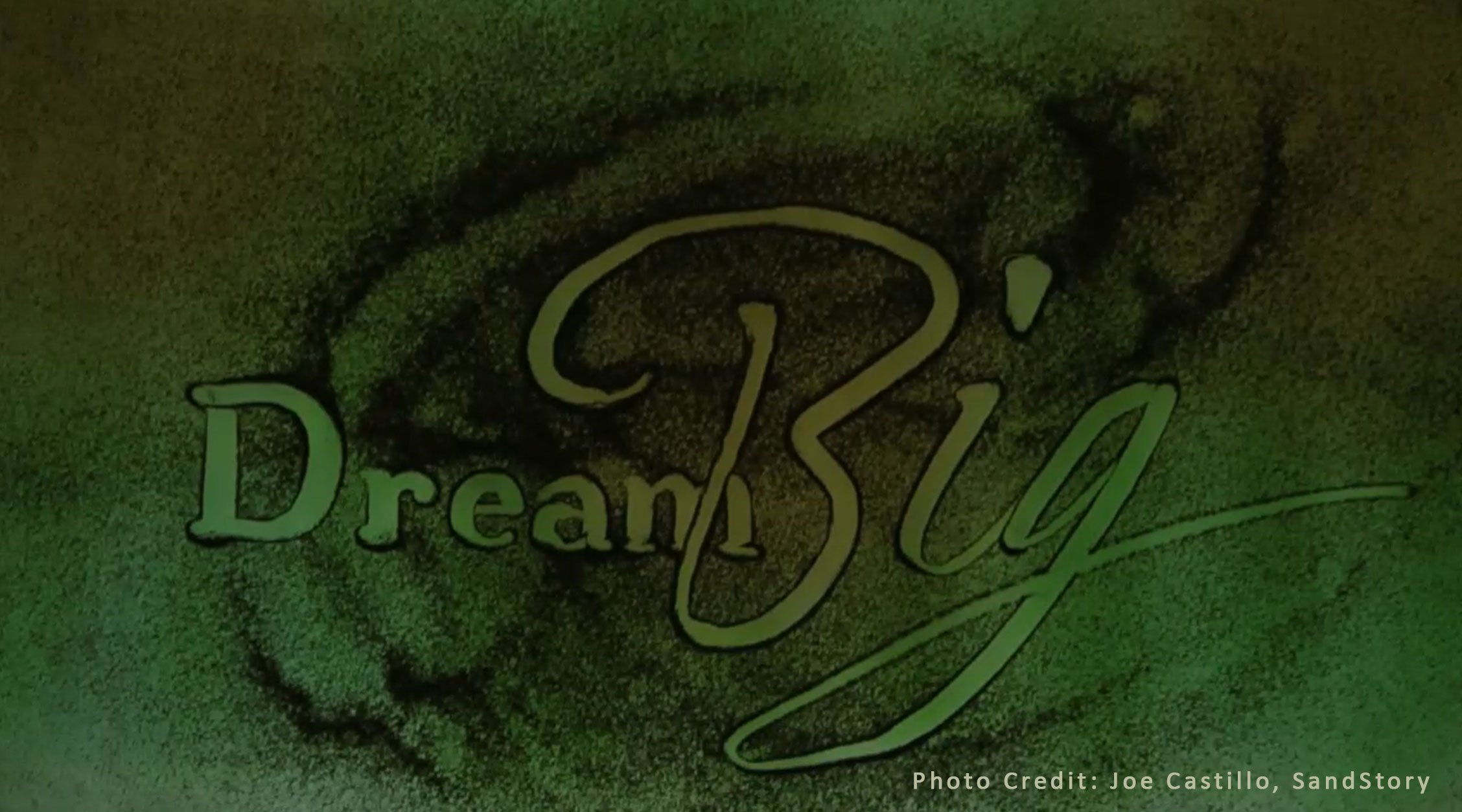 Sand artist Joe Castillo created beautiful works of art live on screen for the second night of entertainment. Shown here is our reminder to Dream Big!