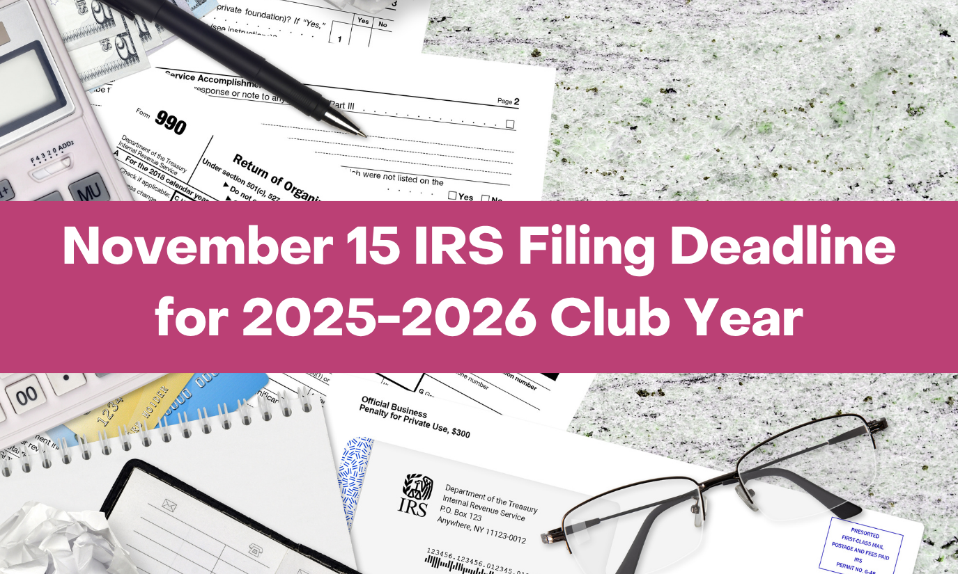 15 de novembro: prazo final para envio de documentos ao IRS referente ao ano do clube 2025-2026