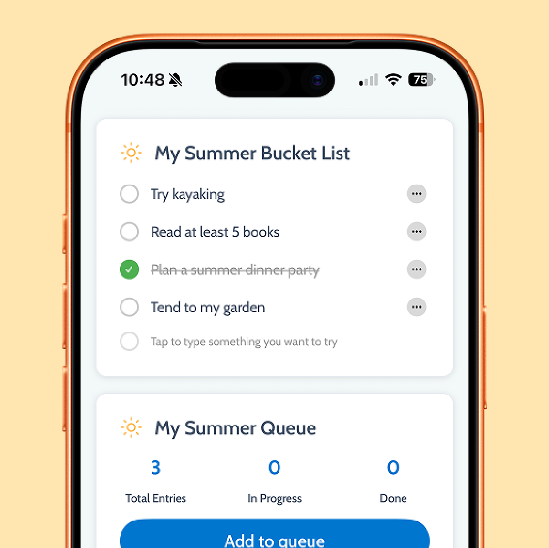 My summer bucket list