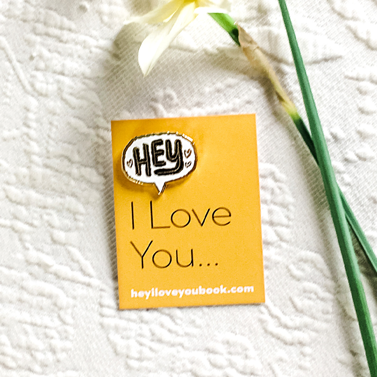 Hey, I Love You Enamel Pin