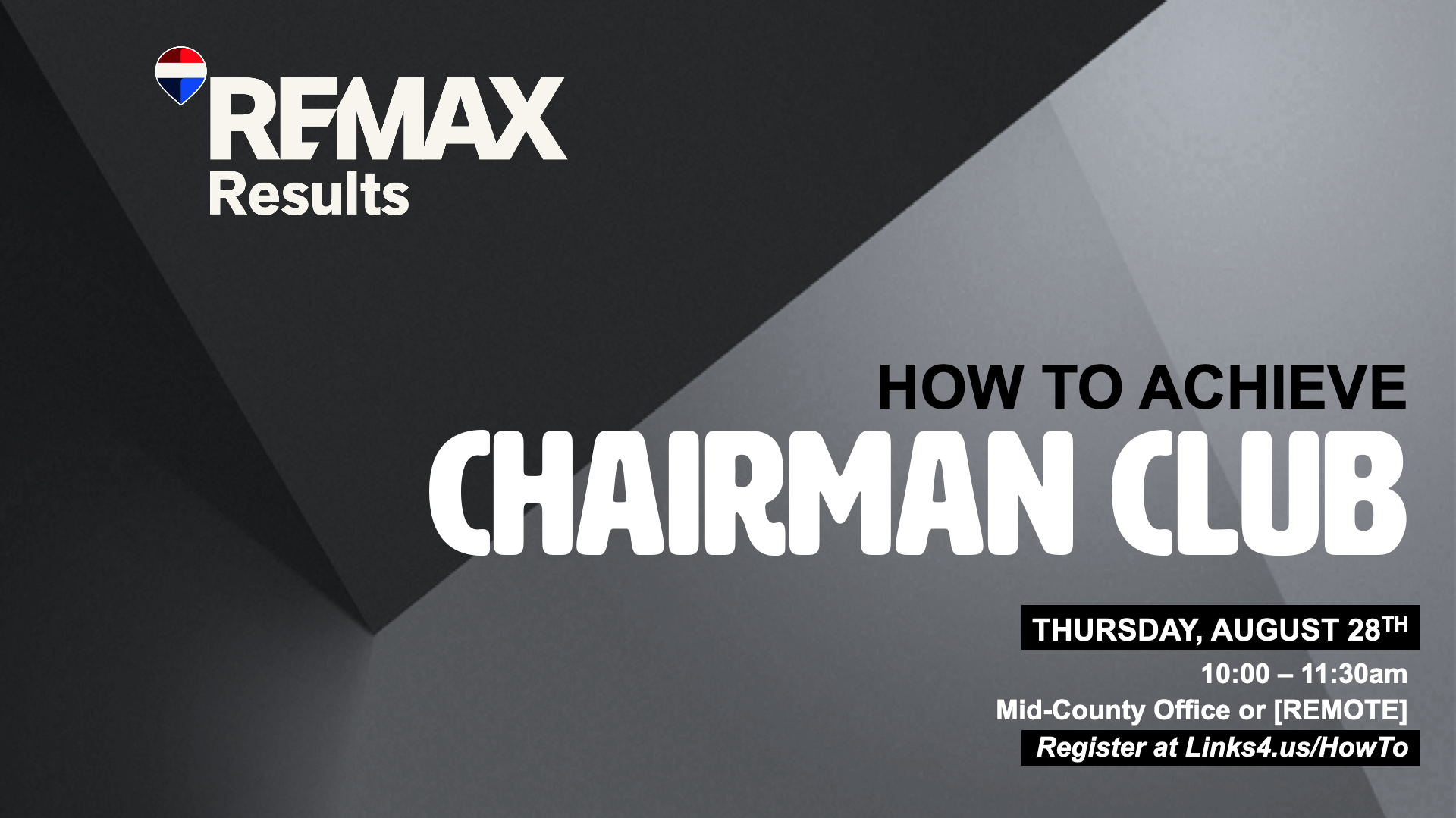 How to Achieve: Chairman