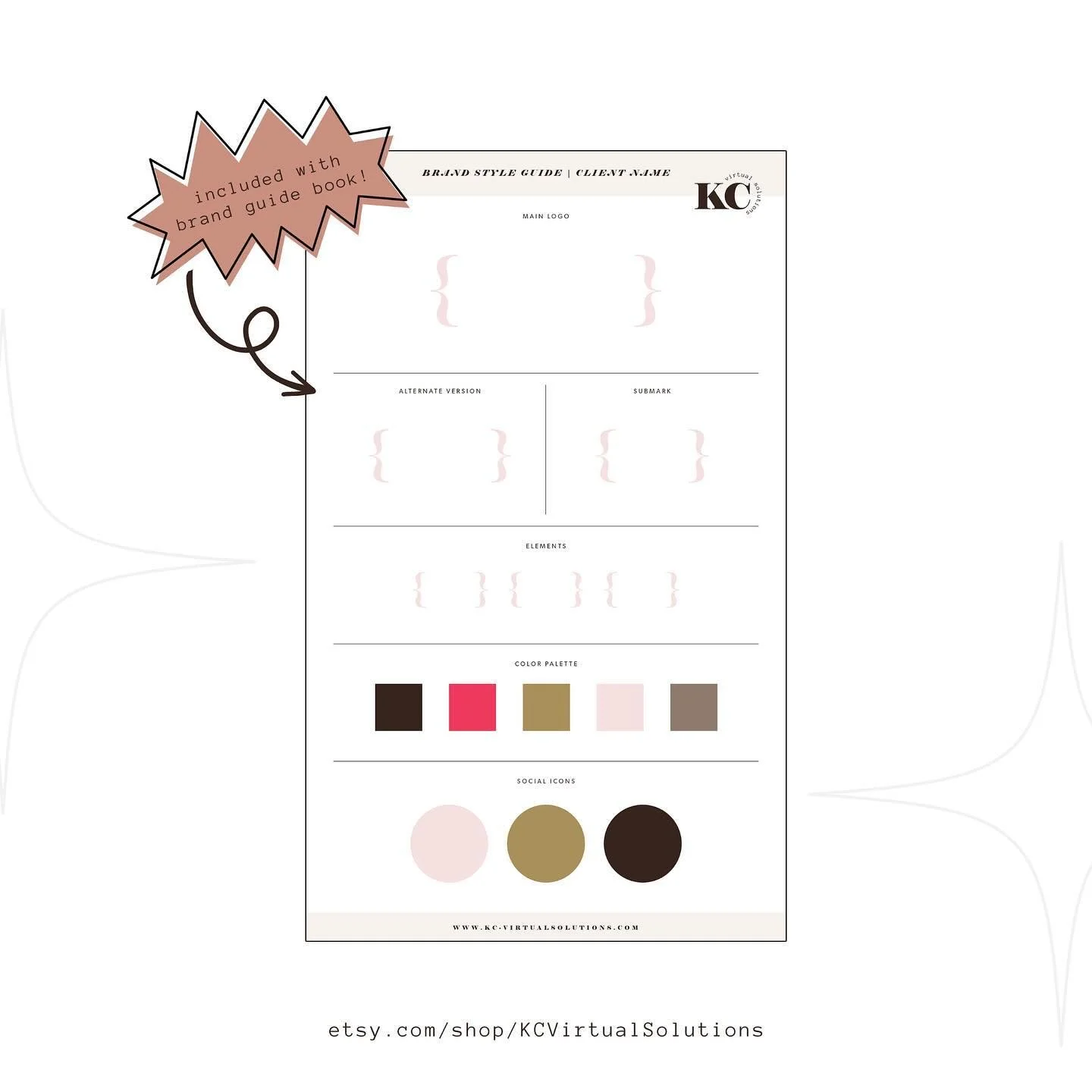 have you seen my shop on @etsy? that&rsquo;s the one stop shop if you need simple projects and not a long-term commitment. for example: if you hire me to create your logo or brand, this cute lil social cheat sheet is yours + access to all your assets